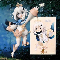 anime genshin impact action figure pvc toy 14cm paimon figure collectible model doll sitting position