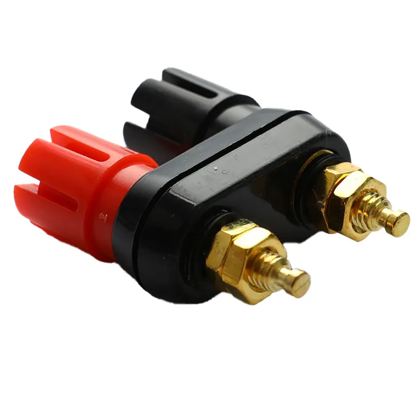 

Quality Banana Plugs Couple Terminals Red Black Connector Amplifier Terminal Binding Post Banana Speaker Plug Jack