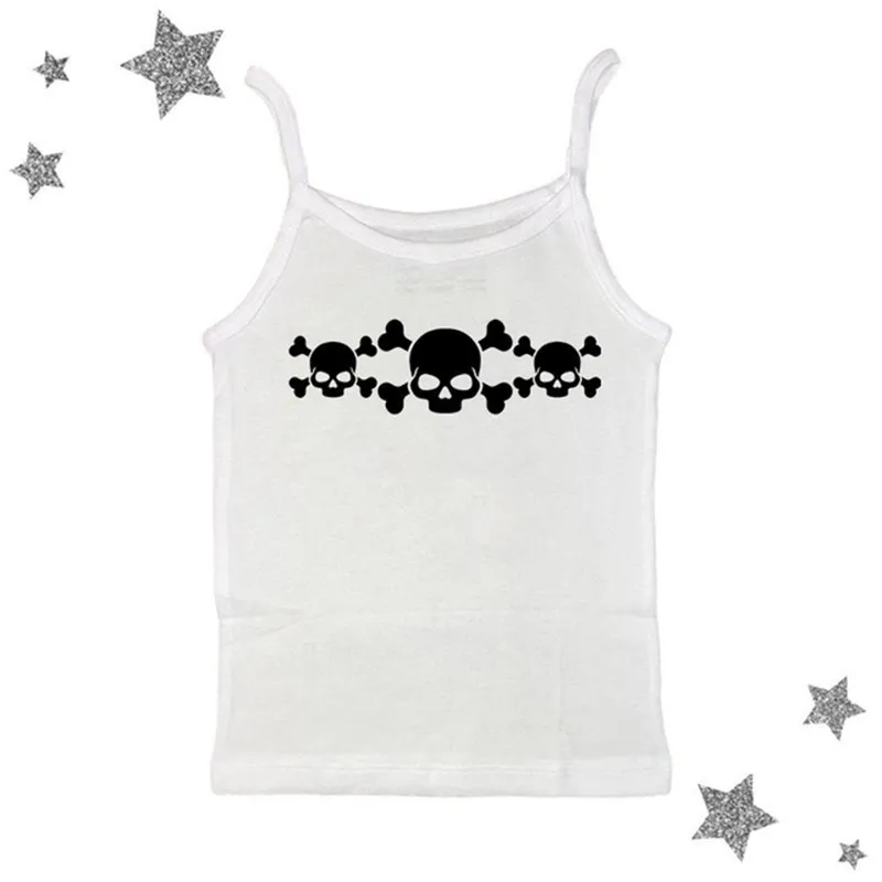 Женский Готический Топ в стиле эмо короткий топ с графическим принтом черепа