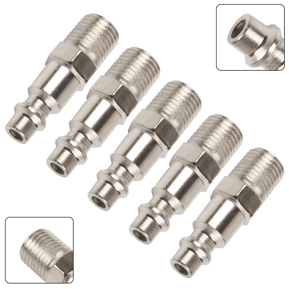 

5pcs 45mm Quick Adapters Iron Chrome Plated Air Hoses For Factory Facilities Air Lines - Machine Tools Woodworking Machines