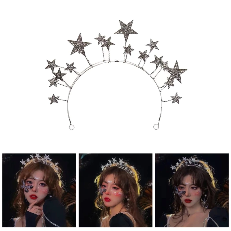 

Shiny Star Hairband Novelty Party Headband Female Bachelorette Party Celebration Headwear Bridal Wedding Dress Dropship