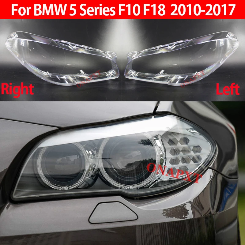 

Автоматические колпачки для фар для BMW 5 серии F10 F18 528i 530i 535i 2010-2017, крышка для фар автомобиля, абажур, стеклянный чехол для линз