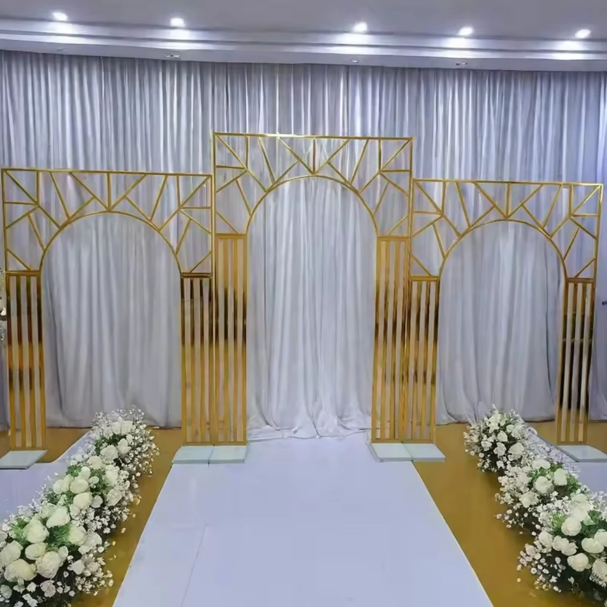 1 шт./3 шт.) Золотые ворота свадебная АРКА Большая Золотая полукруглая не круглая