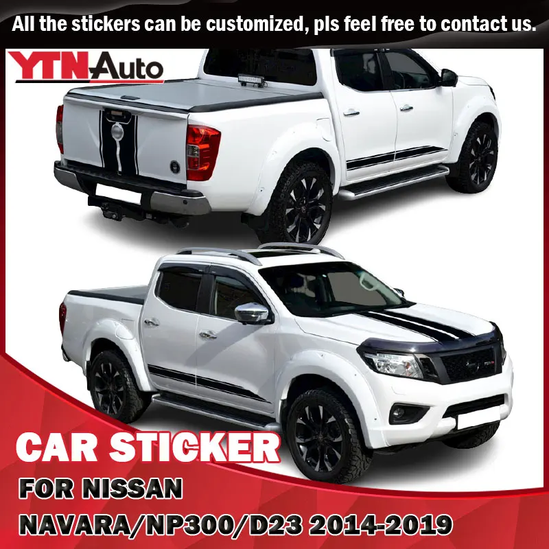 

Наклейки на боковую дверь автомобиля, графические гоночные полоски для Nissan Navara NP300 2014 2015 2016 2017 2018 2019
