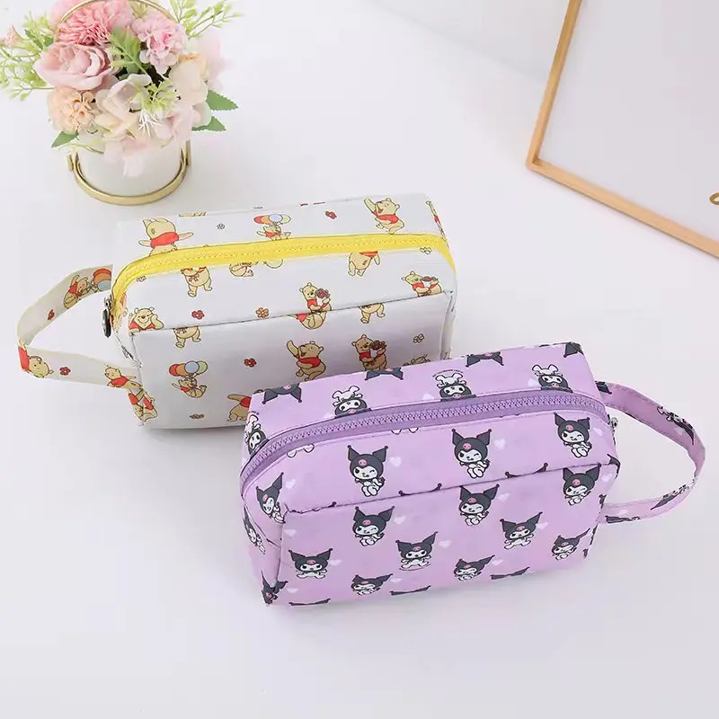

Kawaii Sanrio сумка для хранения Hello Kittys My Melody Cinnamoroll Мультяшные милые аниме дорожные туалетные принадлежности косметичка канцелярские подарки