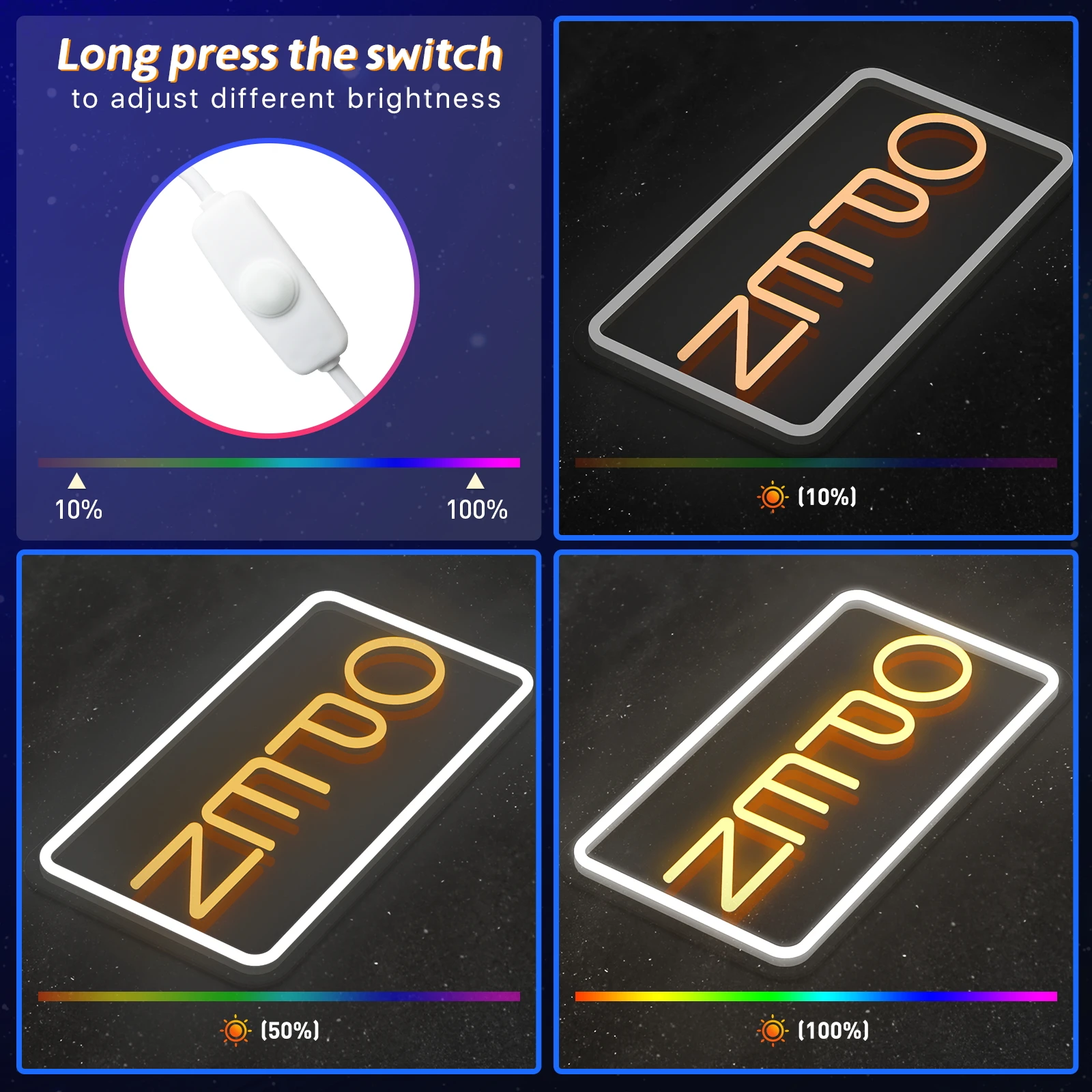 Светодиодная неоновая Подвеска для магазина настенный светильник дома бара кафе