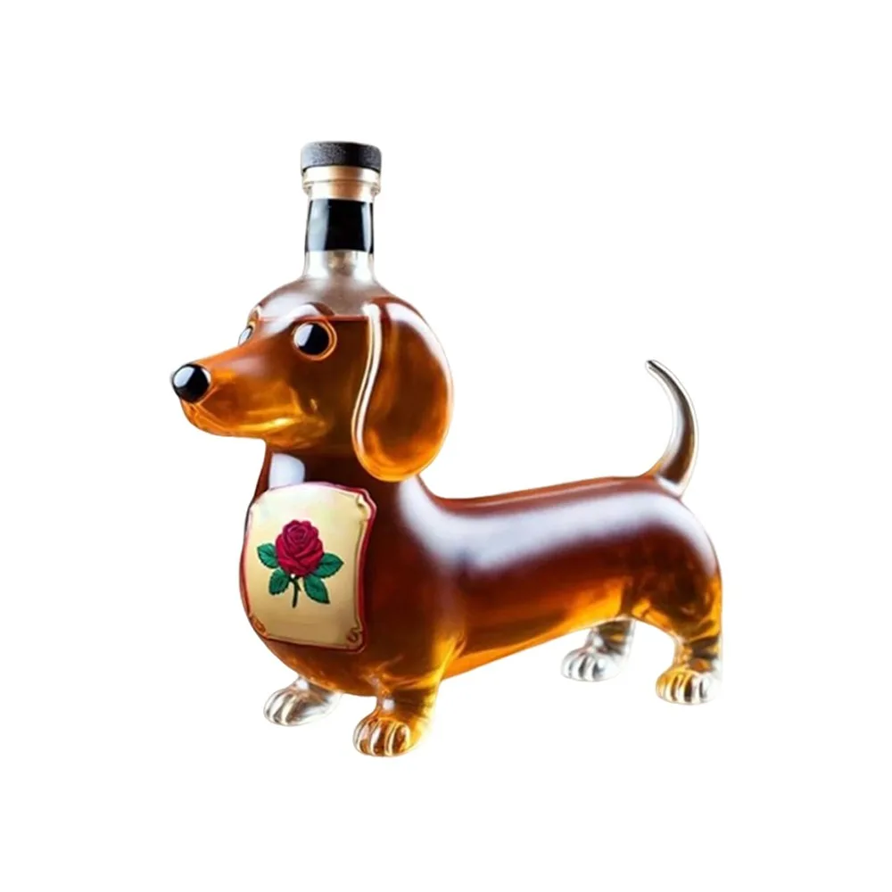 

Стеклянная бутылка для виски dachshund