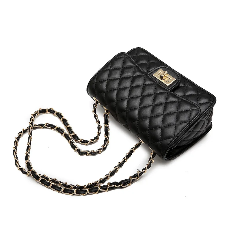 

Classic Diamond Quilted Women Shoulder Bags Small Handbags Fashion Chain Turnlock Crossbody Bag Flap Bags Purses For Girls 2022