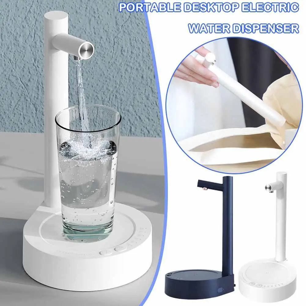 

Portable Electric Water Dispenser Smart Table Water Bottle Pump With Base 1800mA USB Rechargeable Battery Automatic Water Pump