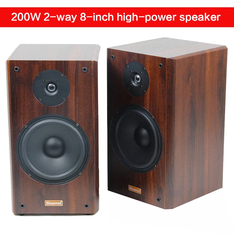 

200W 8-inch High-power Passive Speakers Hifi Bookshelf Audio Home Theater K Song High-fidelity Speakers Fever Front Speakers