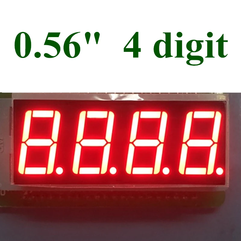 

20PCS (CE&Rosh) 4 Digit 7 Segment 0.56" Red LED Display Common Cathode 12 Pins 0.56in digital tube