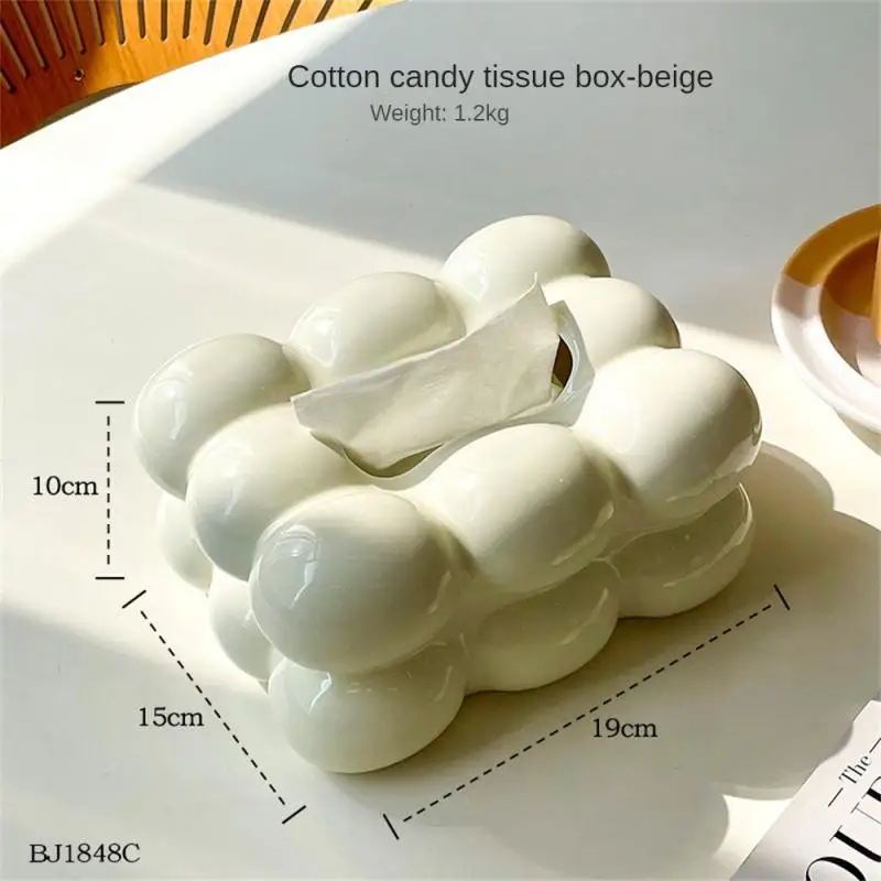 

Poly Long Eith Cotton Candy Drawer 19.5x15x10cm 2023 New Tissue Container High-end Tissue Holder Home Decoration Creative