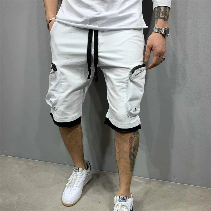 

Summer New Loose shorts men's jogging short pants Casual fitness streetwear men Multi-pocket sport casual hip cargo shorts