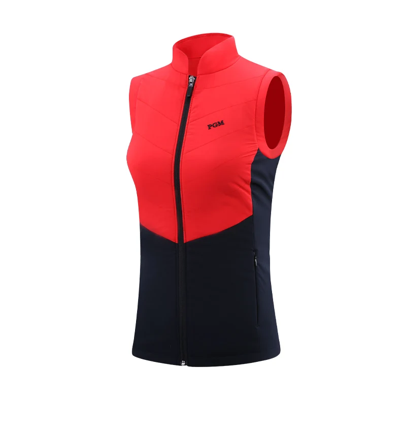 

Golf Women Vest Golf Zipper up Stand collar Sleeveless Cotton Coat Warm Jacket Ladies' Sports Windbreaker Golf Women Wear