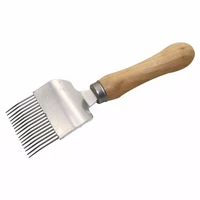 2022jmt1 pcs new 17 pin european cut cork wooden handle needle type honey knife beekeeping tool
