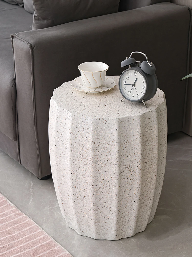 

Роскошные круглые журнальные столики из оксида магния в скандинавском стиле для гостиной, дивана, маленького размера, прикроватный столик для спальни, вспомогательная мебель