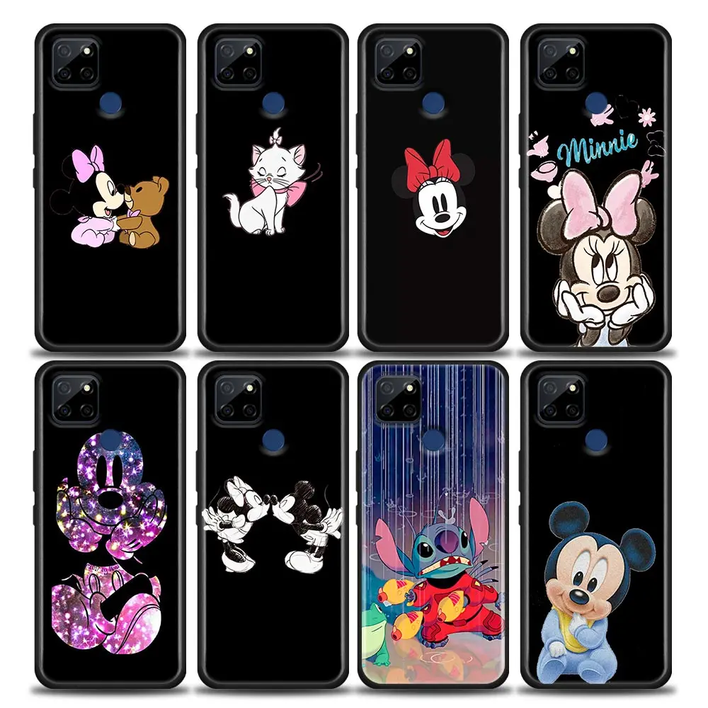 

Phone Case for Realme 5 6 7 7i 8 8i 9i 9 XT GT GT2 C17 Pro 5G SE Master Neo2 Soft Silicone Case Cover Stitch Mickey Minnie Mouse