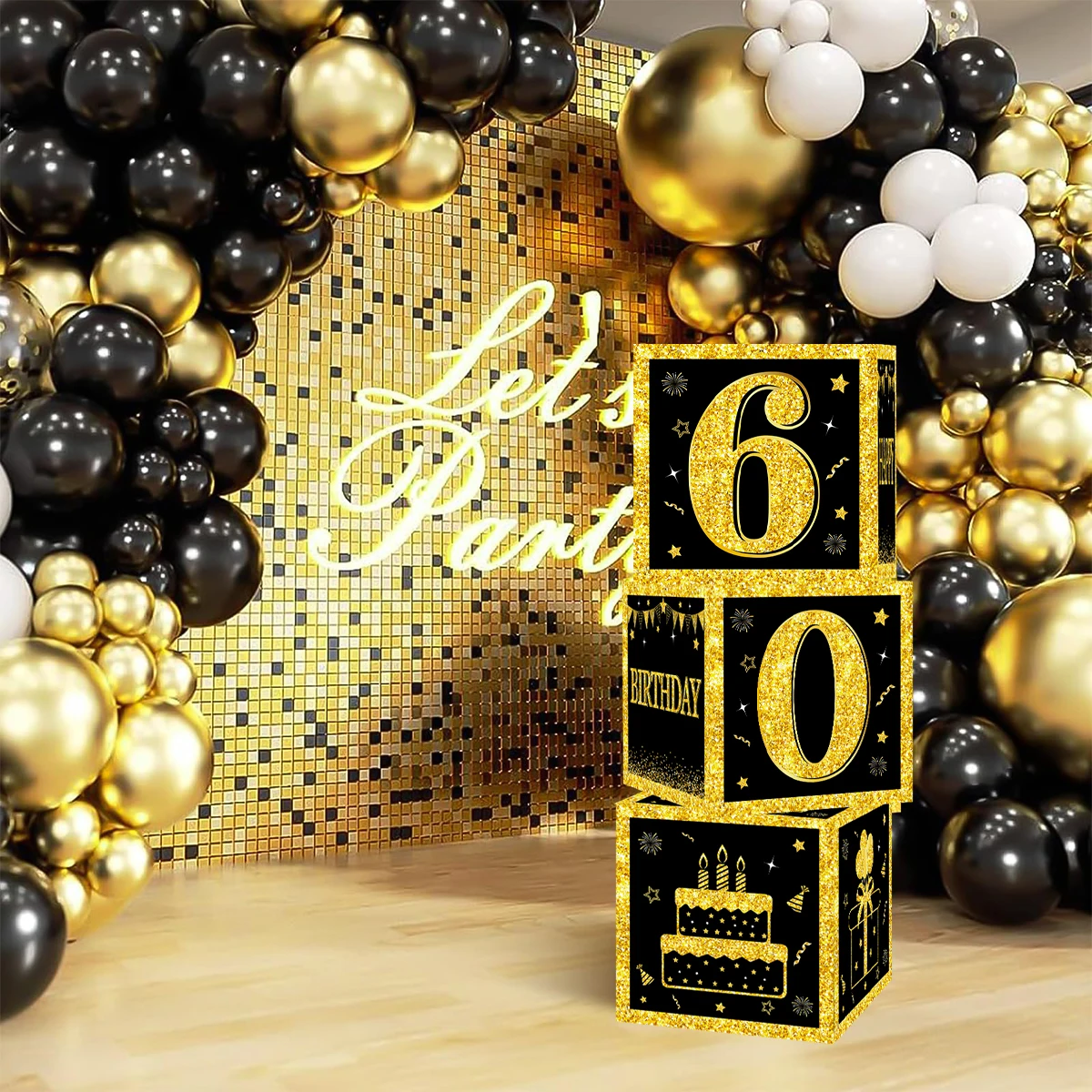 Черное золото Коробка для фигурок на день рождения Happy 18, 30, 40, 50 лет, украшение для дня рождения для детей и взрослых, коробка с номером (art.: 3920cc0960e72) - 3920cc0960e72