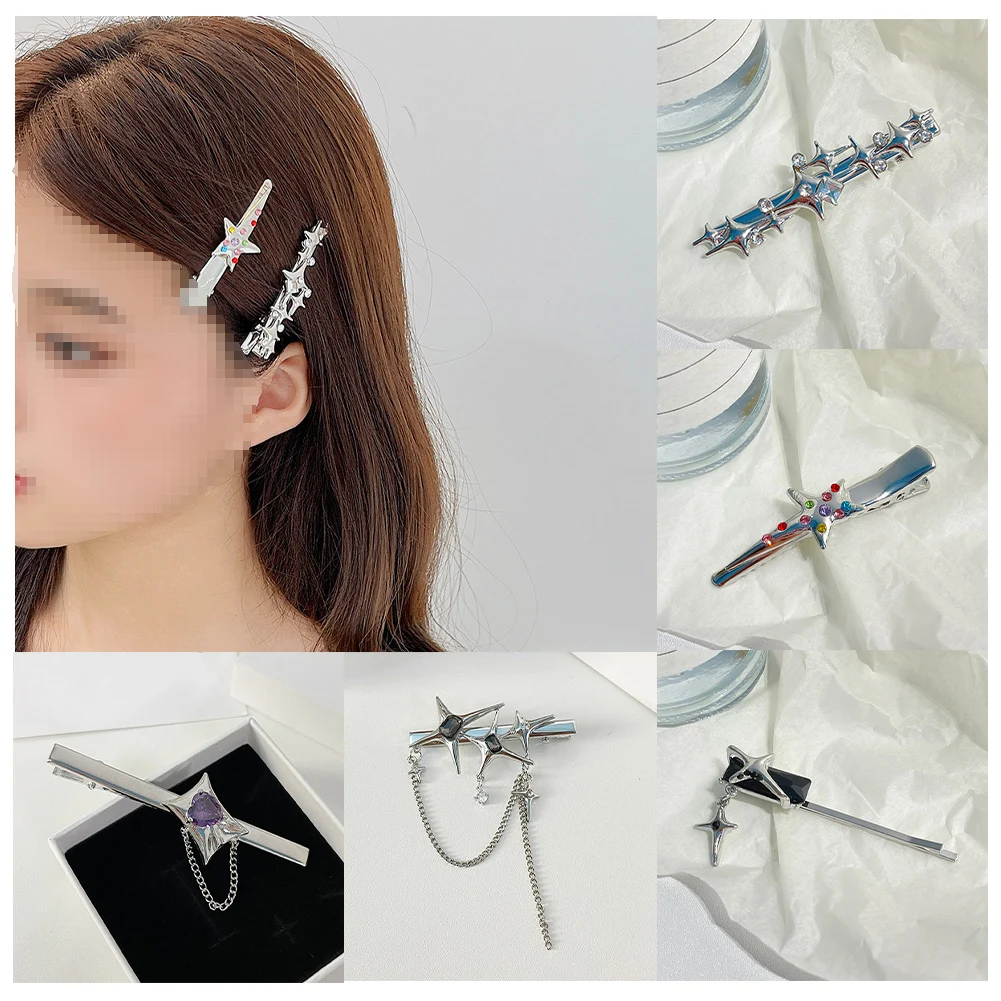 

Hair Clips Grip Punk Hair Clip Bangs Side Clip Hair Clamps Crab Barrettes Gripper Cosplay Hairpin Headdress Duckbill Clip