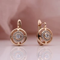 2022 new luxury fashion vintage carved hollow earrings for women rose gold womens fine jewelry loop earrings