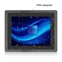 high powerful fanless industrial computer i7 i5 i3 front ip65 waterproof dustproof touch screen industrial all in one pc