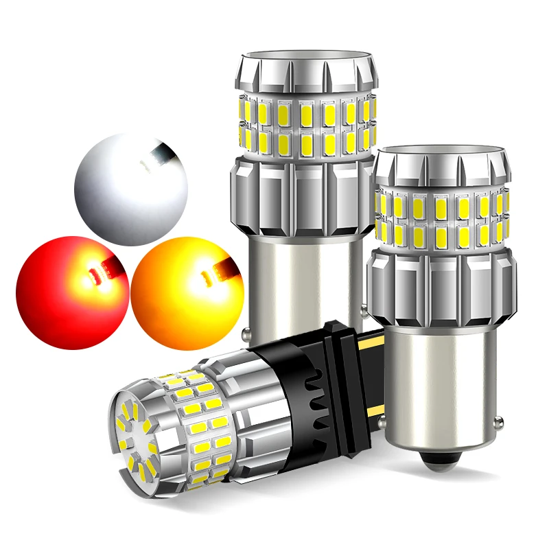 

Carseeda2x Автомобильный светодиодный фонарь P21W 1156 BA15S 1157 P21/5W BAY15D T20 W21W 3157 P27 5 Вт Автоматический стоп-сигнал заднего хода дневного света