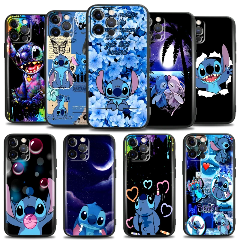 

Cute Cartoon Lilo Stitch For Apple iPhone 13 12 11 Pro Mini X XR XS Max SE 6 6S 7 8 Plus Phone Case Back TPU Soft Funda