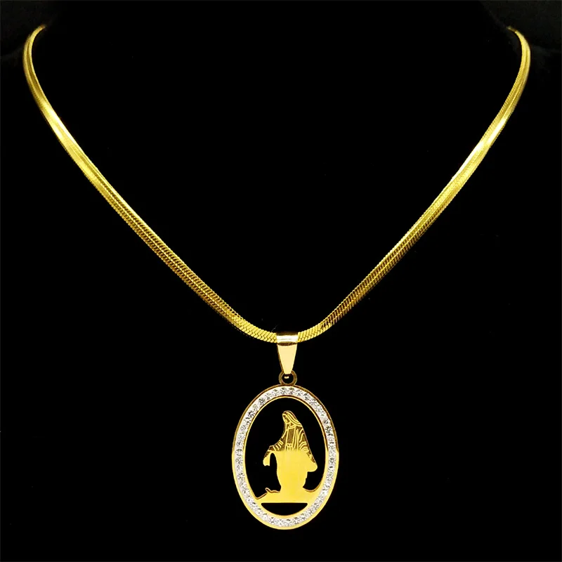 Дева Мария бриллиант ювелирные изделия для женщин и мужчин из нержавеющей стали