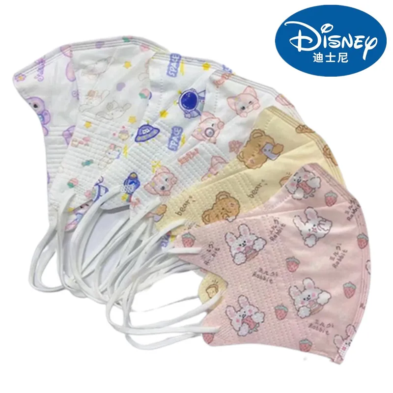 

3D стерео маска для лица Disney, Одноразовые 3-слойные маски для взрослых, аниме StellaLou Linabell, мультяшная безвредная для кожи маска для взрослых