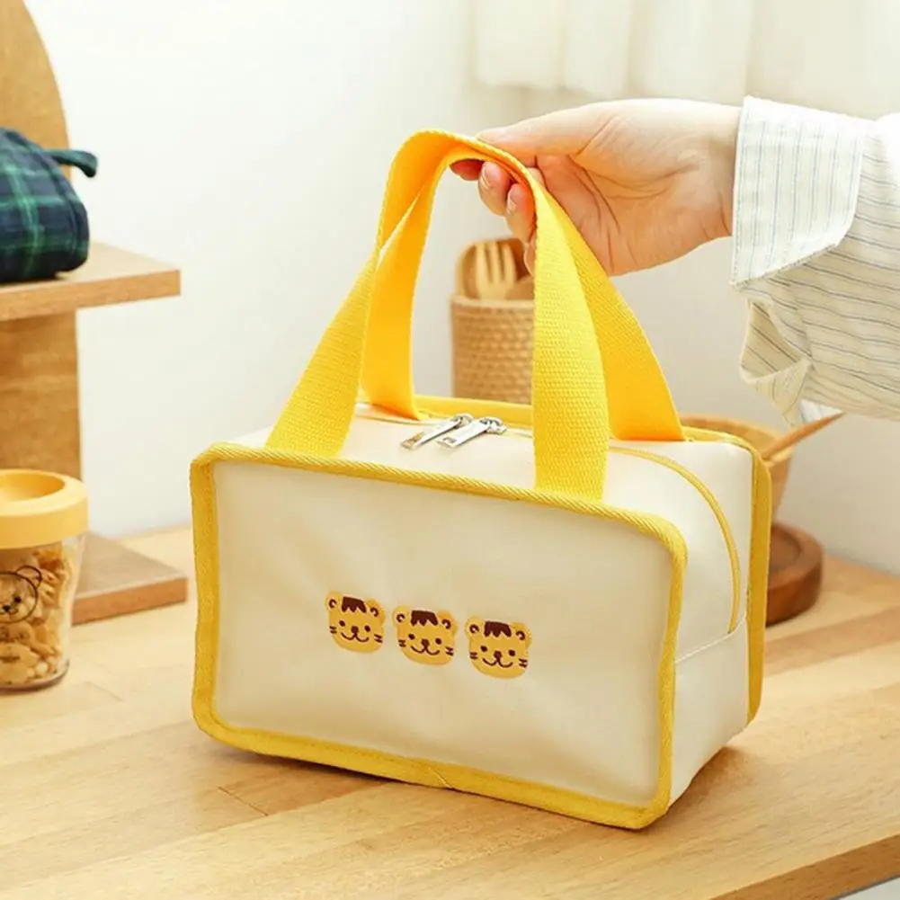 

Lunch Bag Smooth Zip Picnic Tote Home Supplies Heat Preservation Useful Cute Food Storage Travel Picnic Bento Bag