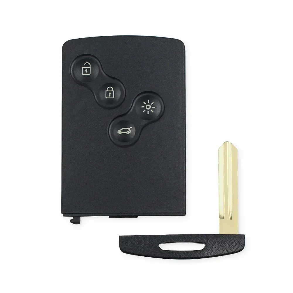 

Dandkey для Renault Laguna Koleos Megane Fob, дистанционный смарт-карта, оригинальный чехол для ключа, 4 кнопки, чехол со вставкой, маленький лезвие для ключа