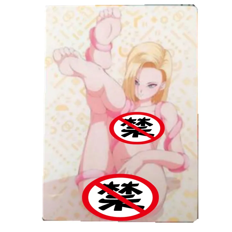 

1 Pcs/Set New Anime Dragon Ball Bulma No. 18 Goku Naruto Sexy Girl Card Nude Card Game Hobby Toy Gift Manga Collection Card