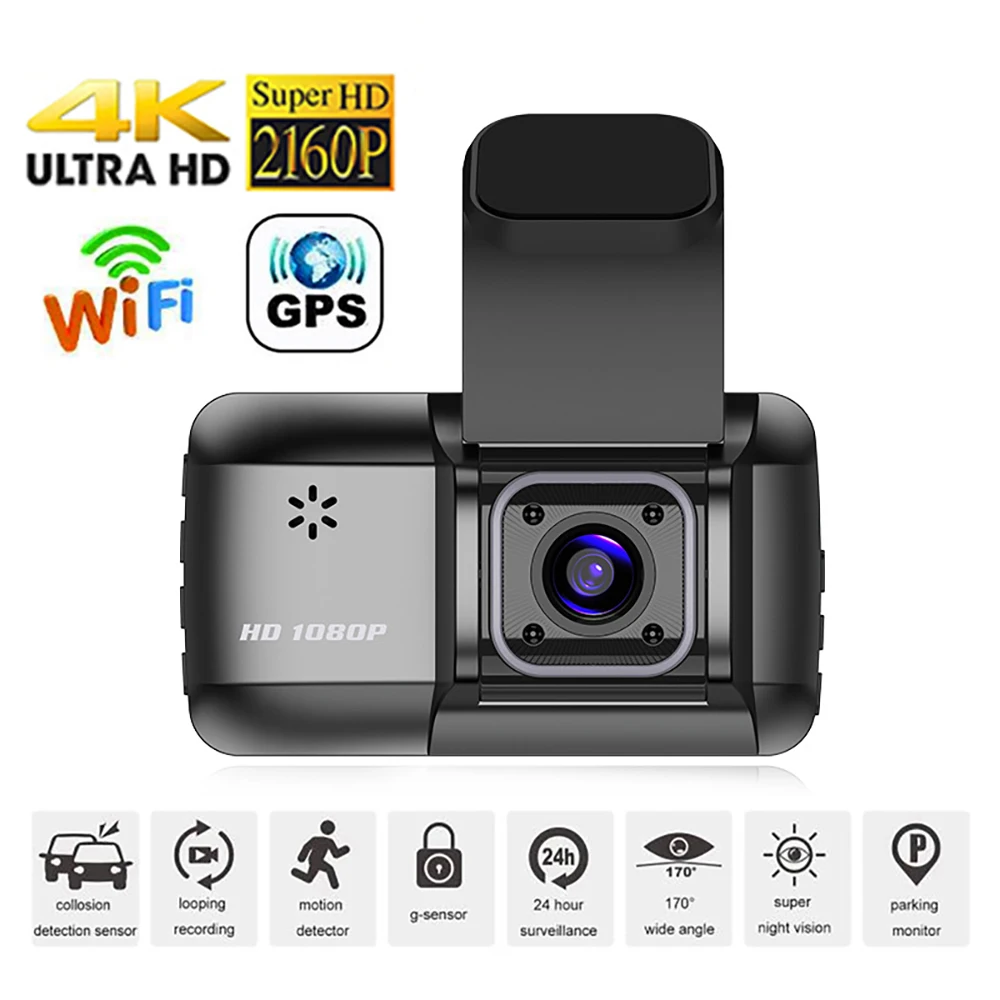 

Автомобильный видеорегистратор 4K 2160P с камерой заднего вида и функцией ночного видения
