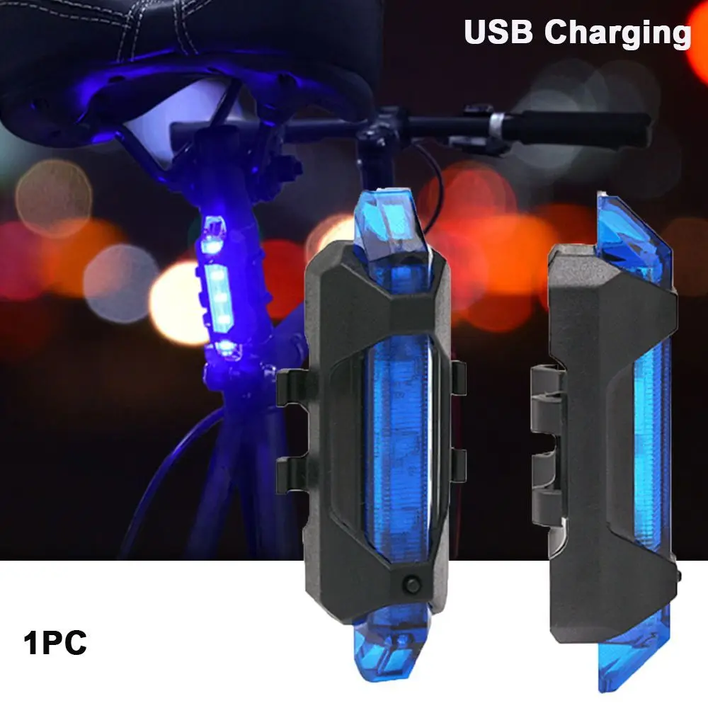 

Модный водонепроницаемый синий фонарь, USB зарядка, задний фонарь для горного велосипеда, предупреждающие фонари, задний фонарь для велосипеда, задний фонарь