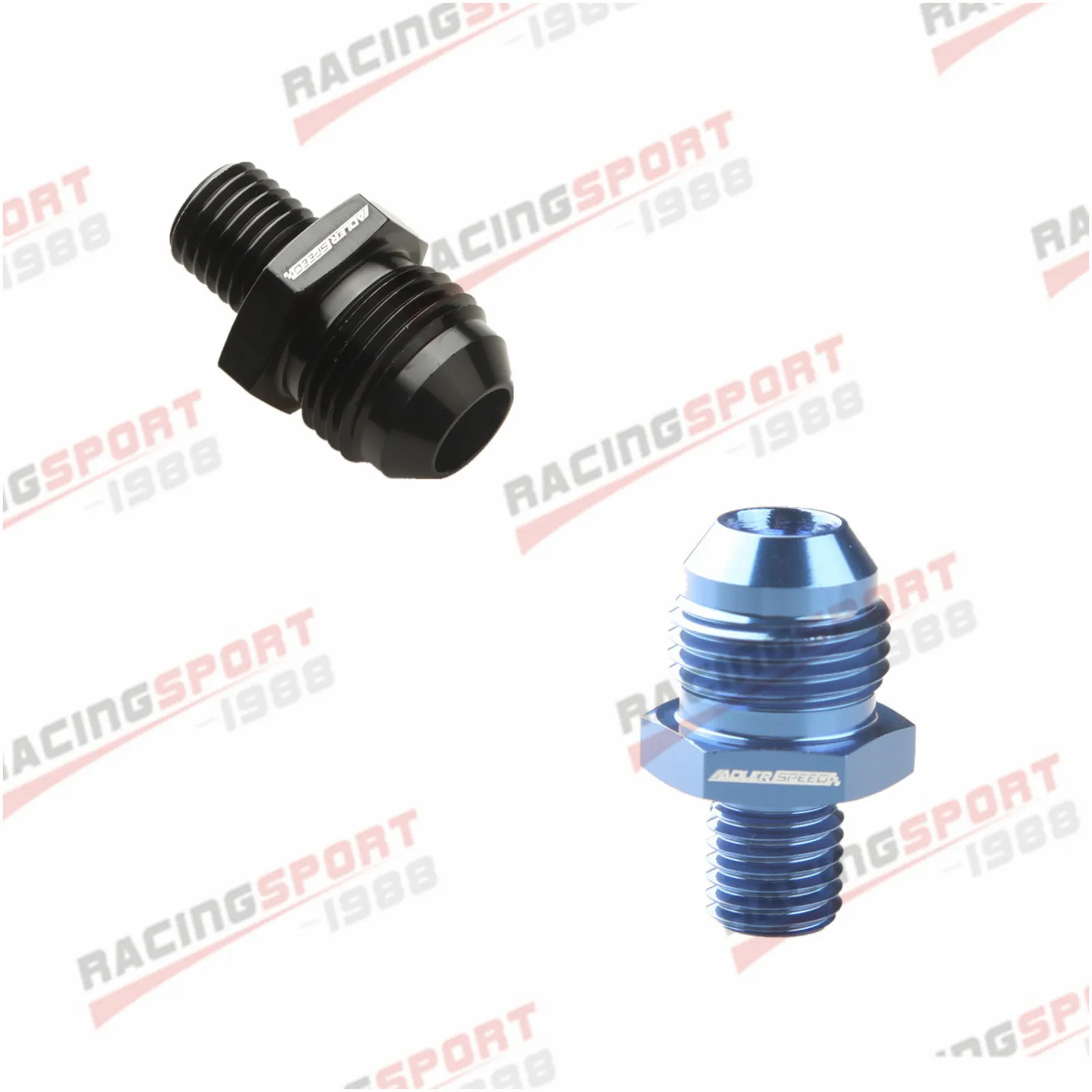 

ADLERSPEED 6AN AN-6 Male Flare To M10x1.5 (MM) Metric Straight Fitting Adapter Blue/Black