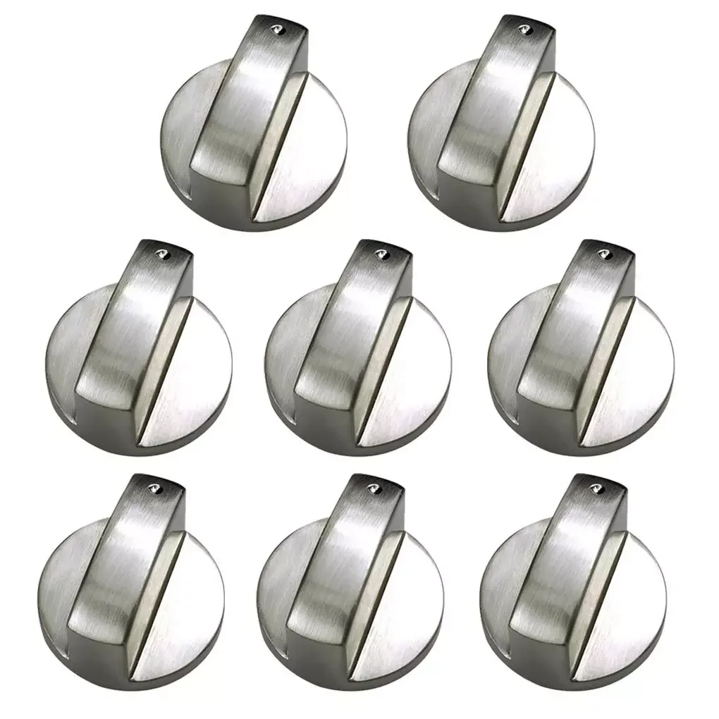 

8 PCS 6mm Metal Silver Gas Stove Cooker Knobs Adapter Oven Switch Cooking Surface Control Locks Cookware Parts Replacement