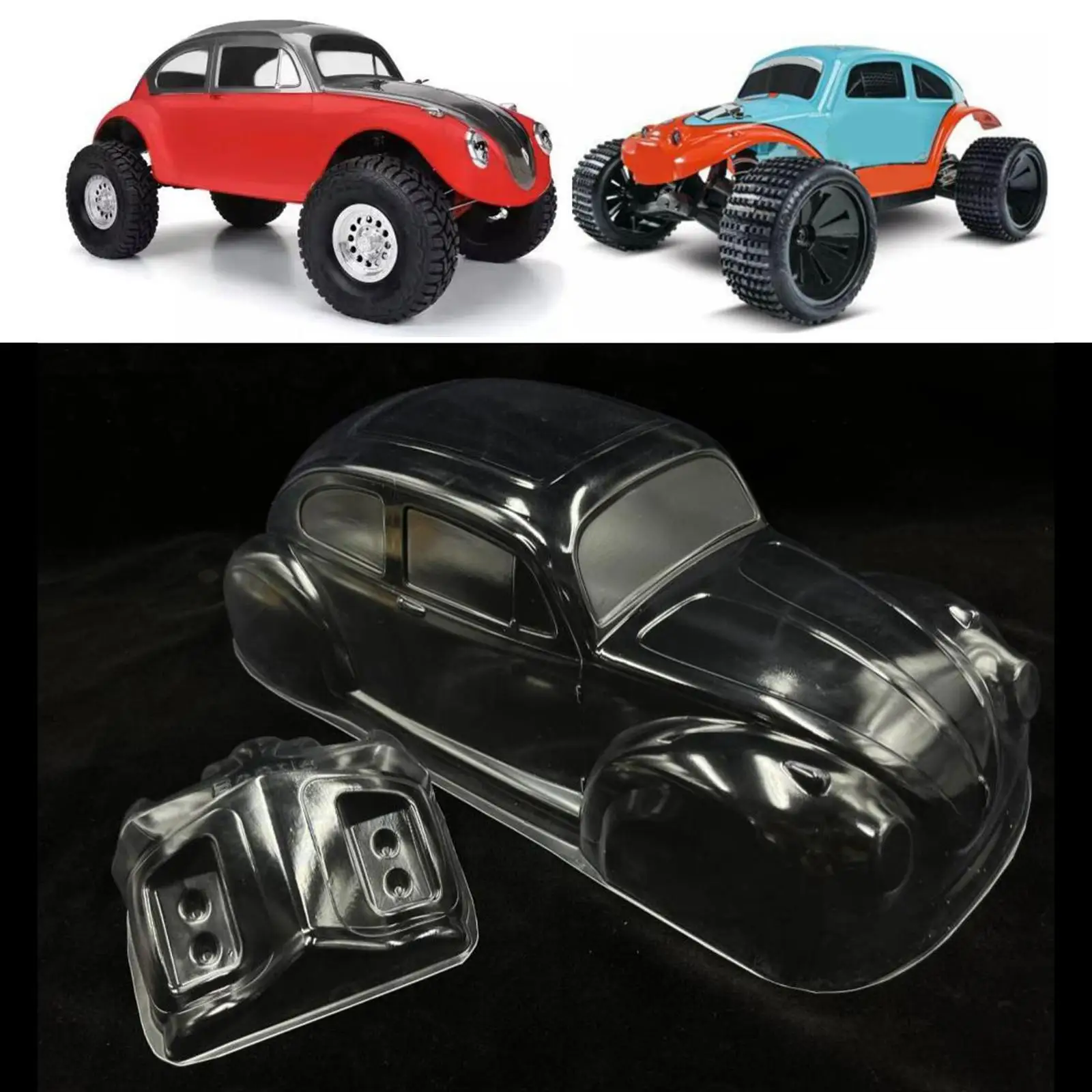 

RC Car Body Shell Frame Spare Parts 1/10 12.32" Transparent for Model Trucks RC Car Crawler DIY Accs