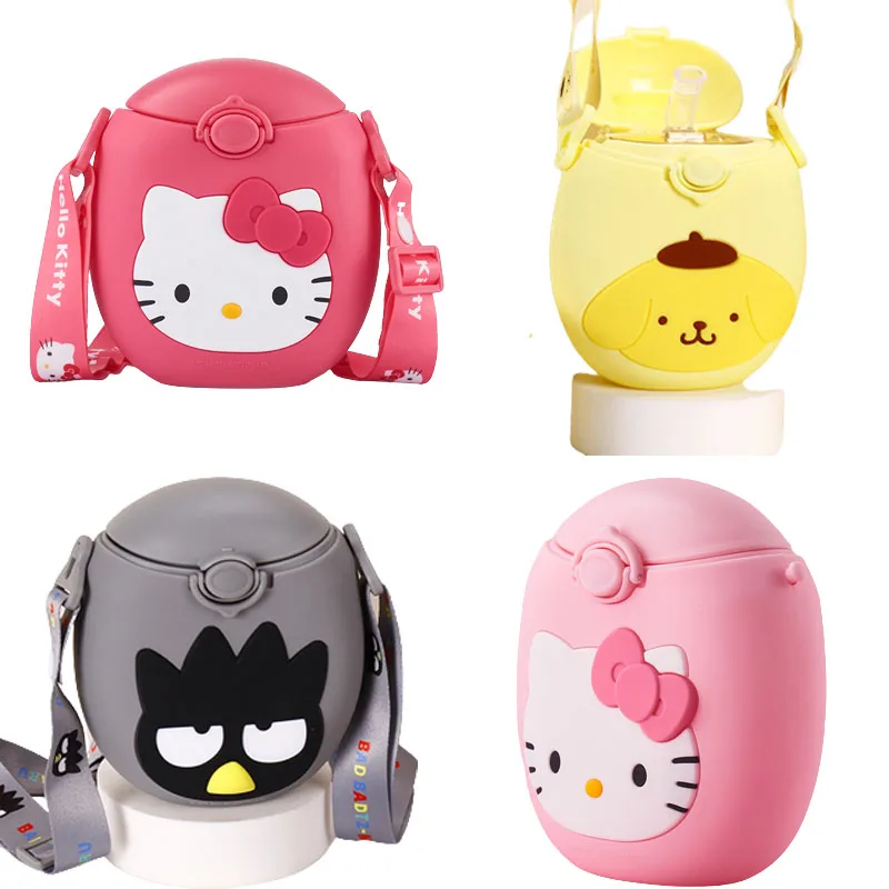 

Sanrios Kuromi Cinnamoroll My Melody помпон Пурины Hellokittys аниме кавайный пончик соломенная чашка уличная портативная чашка с ремешком