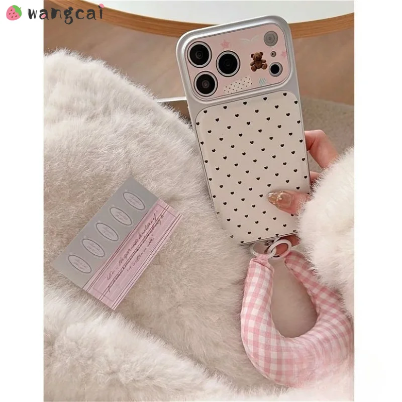 Фото Розовый чехол для телефона с милым медведем для Vivo X300 X300S X200 FE X100 X100S X90 X90S X80 X70 X60 X50 G2 V21 V20 Pro Plus V15 №4