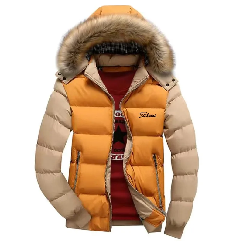 2021 Men's Sports Jacket Hooded Fur Winter Golf Brand Cotton Warm Down  Jacket Casual Fashion Women Man Parka Coat Ropa Hombre - купить по выгодной  цене | AliExpress