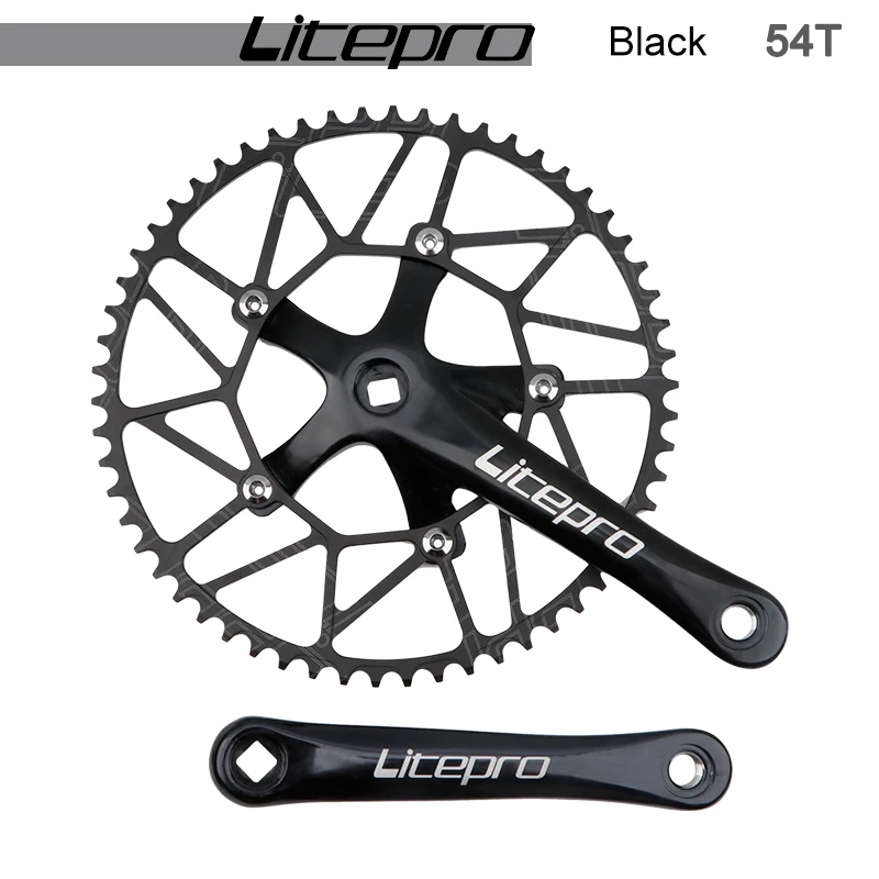 

Litepro Folding Bicycle Crank BMX Square Hole Wide and Narrow Tooth 48/50/52/54/56/58T Single Disc Square Hole Crank Sprocket