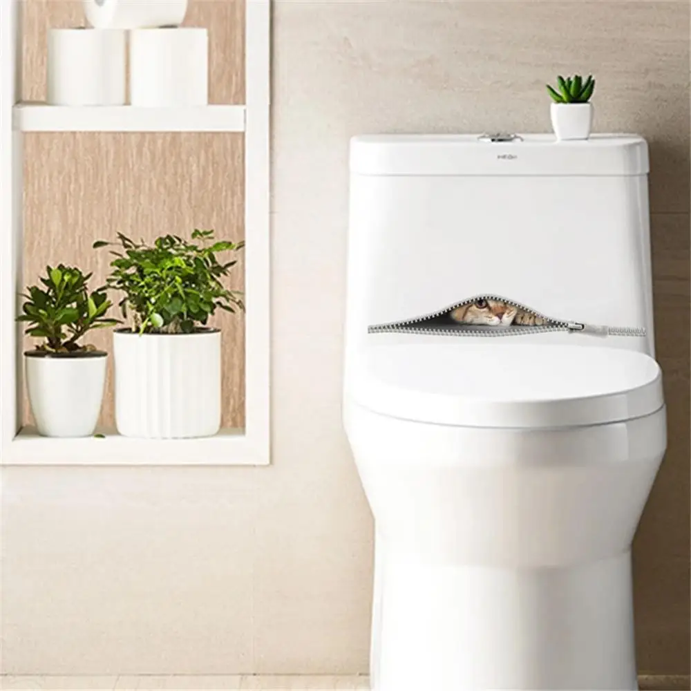 

Vivid Toilet Stickers Home Decoration Cartoon Home Decals Creative Bathroom Decoration Wall Decals Cabinet Bathroom Toilet Funny