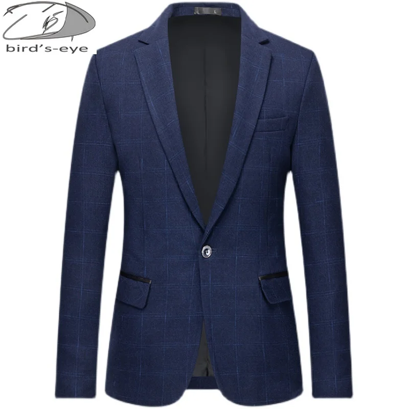 Top Grade New Brand plaid Casual Fashion Korean Jacket Regular Fit Blazer For Men Elegant Wedding Suit Coat Men's Clothes 3XL