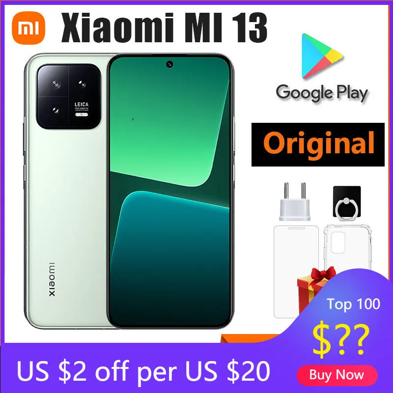 

Оригинальный смартфон Xiao mi 13, Snapdragon 8 Gen 2, 120 Гц, экран 50 МП, Leica, водонепроницаемая камера IP68, 67 Вт, HyperCharger, 4500 мАч, mi 13