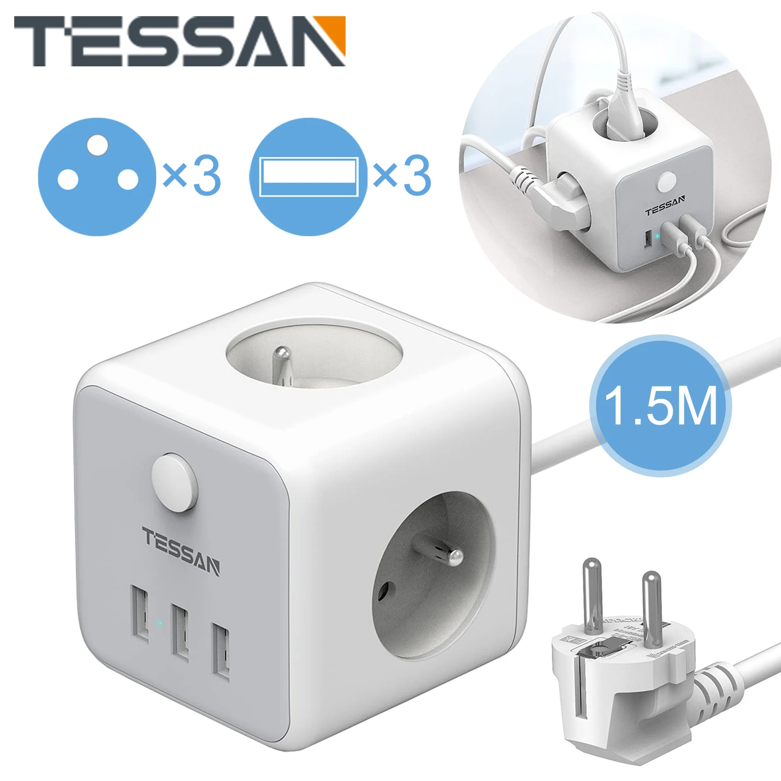 Usb cube. Tessan USB C.