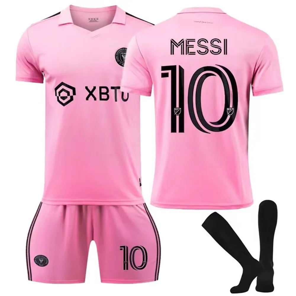 

MIA MI Messi Camiseta No10 Футбол Джерси Мальчик Детский Комплект Футболок Взрослая Спортивная Одежда Девушка Спортивный Костюм Защитная Одежда Косплей Комплект