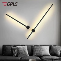 gpls led wall light modern design long stick simple nordic style decor indoor background wall lamp for livingroom bedroom stairs