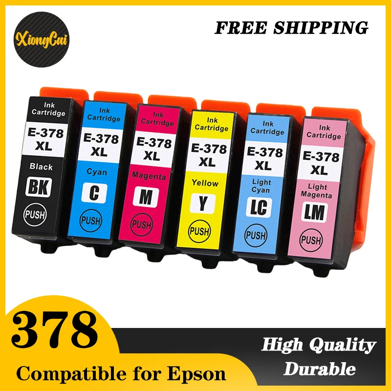 

378 XL Ink Cartridges for Epson 378 378XL Ink for Work on Epson Expression Photo XP-8500 XP-8600 XP-8605 XP8500 XP8600 XP8605
