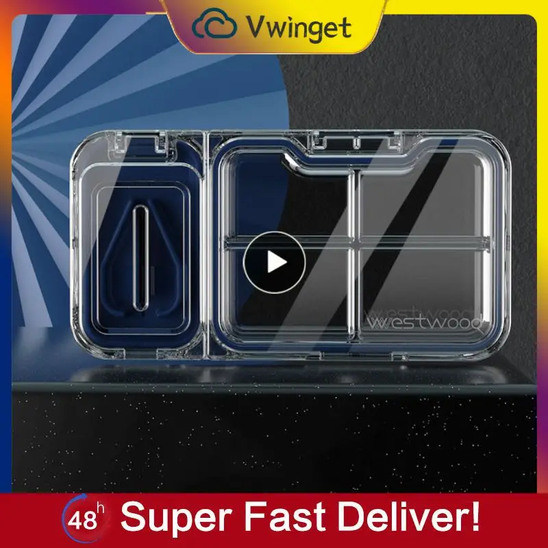 

Plastic Pill Box Portable Medicine Organizer Case Pill Cutter Separate Divider Container For Travel Dispenser Accessories Tools