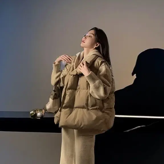 Женский пуховой жилет без рукавов Повседневная теплая хлопковая парка с